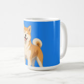 Glückliches Akita-Hund-Design Kaffeetasse (VorderseiteRechts)