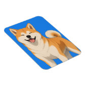 Glückliches Akita-Hund-Design Magnet (Rechte Seite)