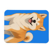 Glückliches Akita-Hund-Design Magnet (Horizontal)