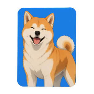 Glückliches Akita-Hund-Design Magnet