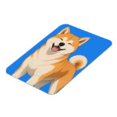 Glückliches Akita-Hund-Design Magnet (Linke Seite)