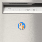 Glückliches Akita-Hund-Design Magnet (In Situ (Geschirrspüler))