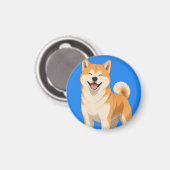 Glückliches Akita-Hund-Design Magnet (Vorderseite/Rückseite)