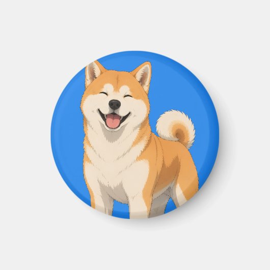 Glückliches Akita-Hund-Design Magnet (Vorne)