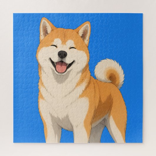 Glückliches Akita-Hund-Design Puzzle (Vertikal)