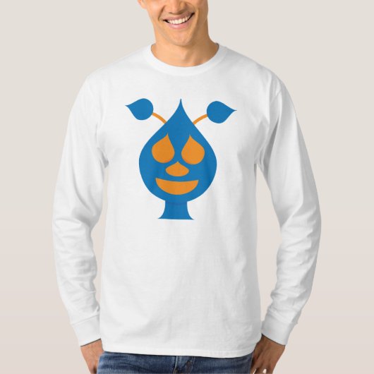 Glückliches Alien Langarm T-Shirt (Vorderseite)