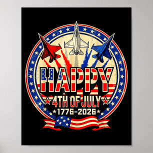 Glückliches amerikanisch 1776 2026 usa patriotisch poster