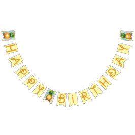 Glückliches Ananas-Bunting-Banner zum Geburtstag Wimpelkette