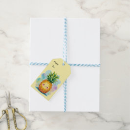 Glückliches Ananas-Geschenk-Tag Geschenkanhänger