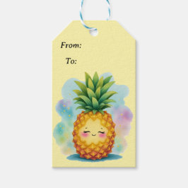 Glückliches Ananas-Geschenk-Tag Geschenkanhänger