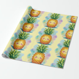 Glückliches Ananas-Geschenkpapier Geschenkpapier