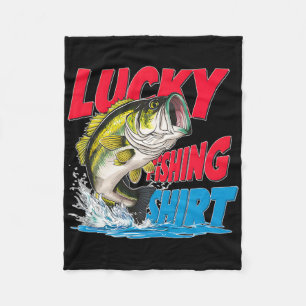 Glückliches Angel-Shirt Lustig Byss Angler Spaß Wi Fleecedecke