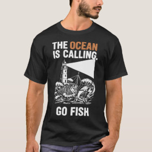 Glückliches Angeln Angler Lustiges Angeln T-Shirt