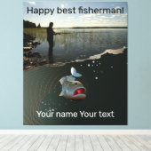 Glückliches Angeln Leinwanddruck (Insitu (Holzboden))