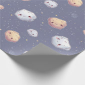 Glückliches Asteroiden-Geschenkpapier Geschenkpapier (Ecke)