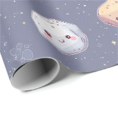 Glückliches Asteroiden-Geschenkpapier Geschenkpapier (Rolleneckpunkt)
