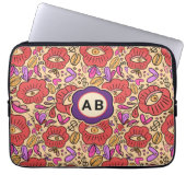 Glückliches Auge Blumenmuster Laptopschutzhülle (Vorderseite)