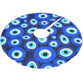 Glückliches Auge vor bösen Weihnachten schützen Polyester Weihnachtsbaumdecke (Schrägansicht)