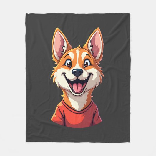 Glückliches Australisches Cattle Dog Tank Top Fleecedecke (Vorderseite)