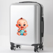 Glückliches Baby Cartoon Aufkleber (Koffer)