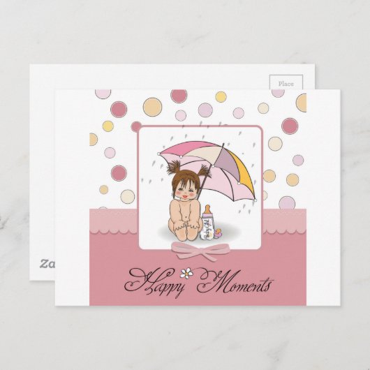 glückliches Baby Postkarte (Vorne/Hinten)