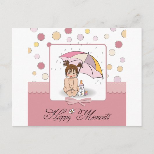 glückliches Baby Postkarte (Vorderseite)