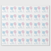 Glückliches Babyparty-Packpapier Geschenkpapier (Flach)
