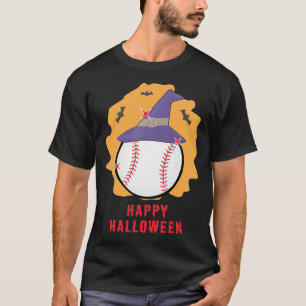 Glückliches Baseball Halloween - Lustig T-Shirt
