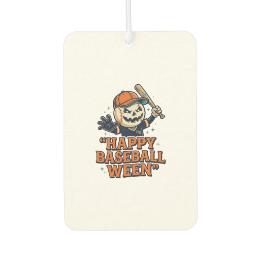 Glückliches Baseball Ween Vintage Halloween Baseba Autolufterfrischer (Vorderseite)
