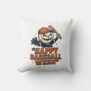 Glückliches Baseball Ween Vintage Halloween Baseba Kissen