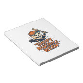 Glückliches Baseball Ween Vintage Halloween Baseba Notizblock (angewinkelt)