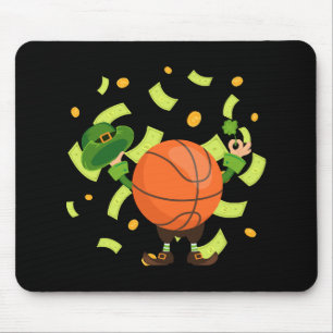 Glückliches Basketball frohen Patrick's Tag Mousepad