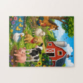 Glückliches Bauernhof-Freunde-Puzzle Puzzle (Horizontal)