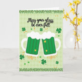Glückliches Bier Prost St. Patricks Karte (Gelbe Blume)