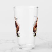 Glückliches Bigfoot Sasquatch-Mugshot-Suchteam  Glas (Links)