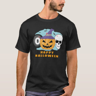 Glückliches Billard-Halloween - Gruselig  T-Shirt