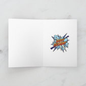 GLÜCKLICHES BIRTHDAY Comic Buch Pop Kunst Foto Karte (Innenseite)