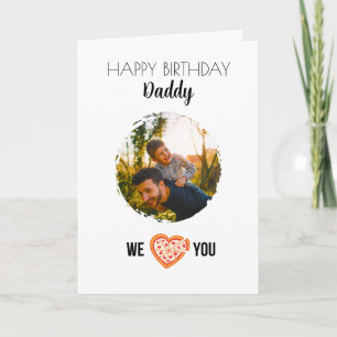 GLÜCKLICHES BIRTHDAY DADDY CARD CUSTOM FOTO & TEXT KARTE