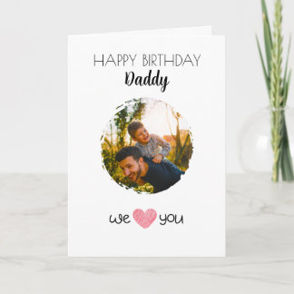 GLÜCKLICHES BIRTHDAY DADDY CARD CUSTOM FOTO & TEXT KARTE