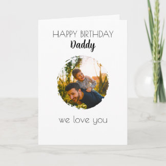 GLÜCKLICHES BIRTHDAY DADDY CARD CUSTOM FOTO & TEXT KARTE