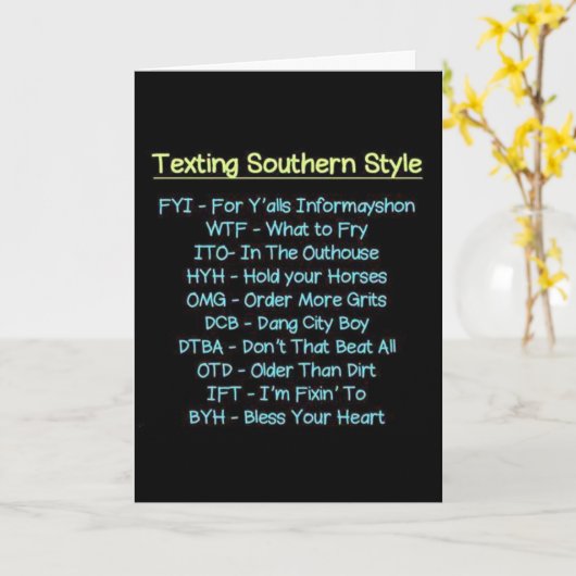 GLÜCKLICHES BIRTHDAY DARLIN' SÜDLICHES TEXT-STIL KARTE (Gelbe Blume)