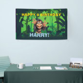 GLÜCKLICHES BIRTHDAY MONKEY KIDS Banner (Messeveranstaltung)