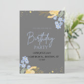 GLÜCKLICHES BIRTHDAY-PARTY EINLADUNG (Stehend Vorderseite)