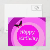 Glückliches Birthdayby Kelassa Postkarte (Vorne/Hinten)