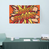 GLÜCKLICHES BIRTHTAGES Comic Pop Banner (Messeveranstaltung)