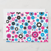 Glückliches Blumen-Party Einladung (Rückseite)