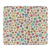 Glückliches Blumenausschnitbrett Schneidebrett (Vorderseite)