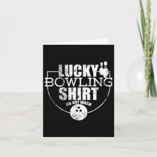 Glückliches Bowling Shirt nicht wecken lustige Zit Karte