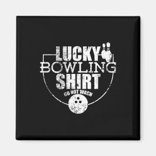 Glückliches Bowling Shirt nicht wecken lustige Zit Magnet