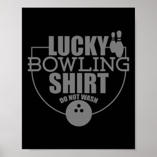 Glückliches Bowling Shirt nicht wecken lustige Zit Poster